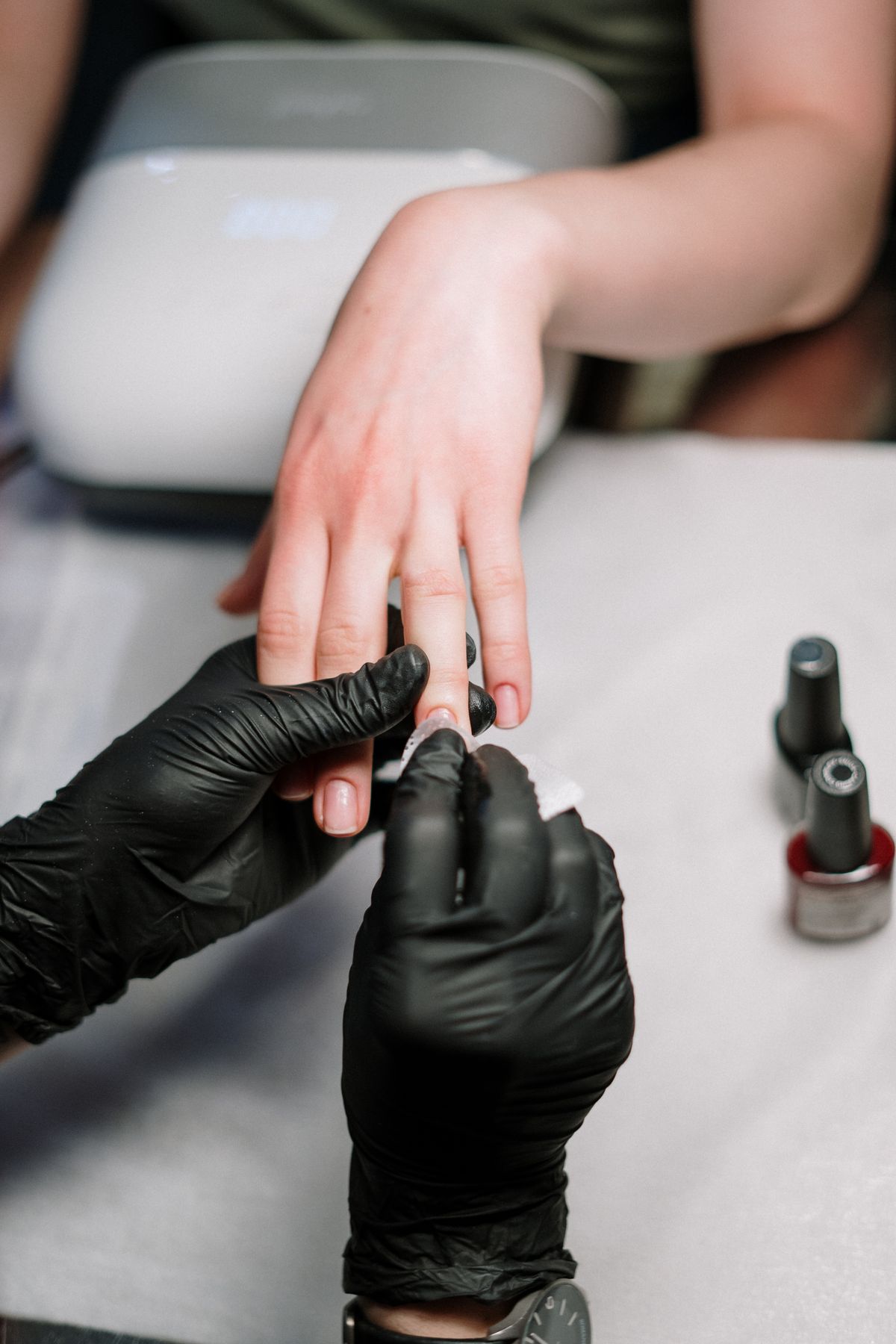 Gel manicure application at Nail-ish Studio